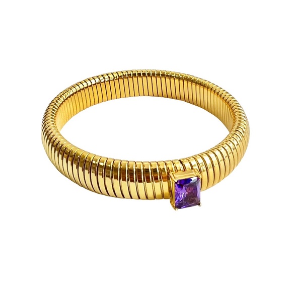 Jewelry - 18k Gold Plated Bracelet/Bangle - Purple💜